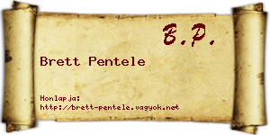 Brett Pentele névjegykártya